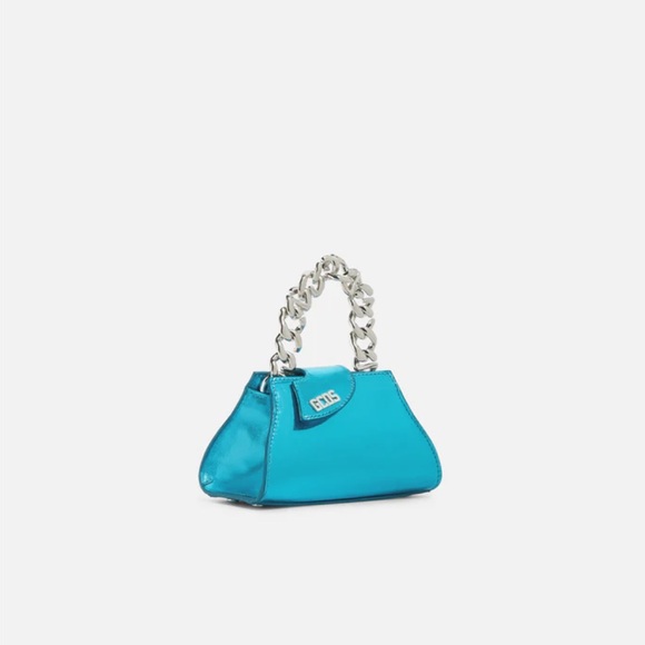 GCDS Transpallic Metallic Blue Mini Bag - Picture 5 of 14
